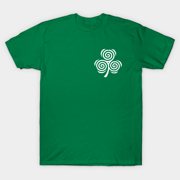 2-Sided Erin Go Bragh Celtic Spirals Shamrock by Tip-Tops